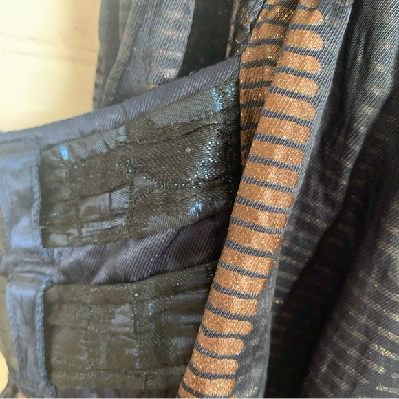 Custo Barcelona metallic skirt blue and bronze with pockets! - Picture 2 of 5